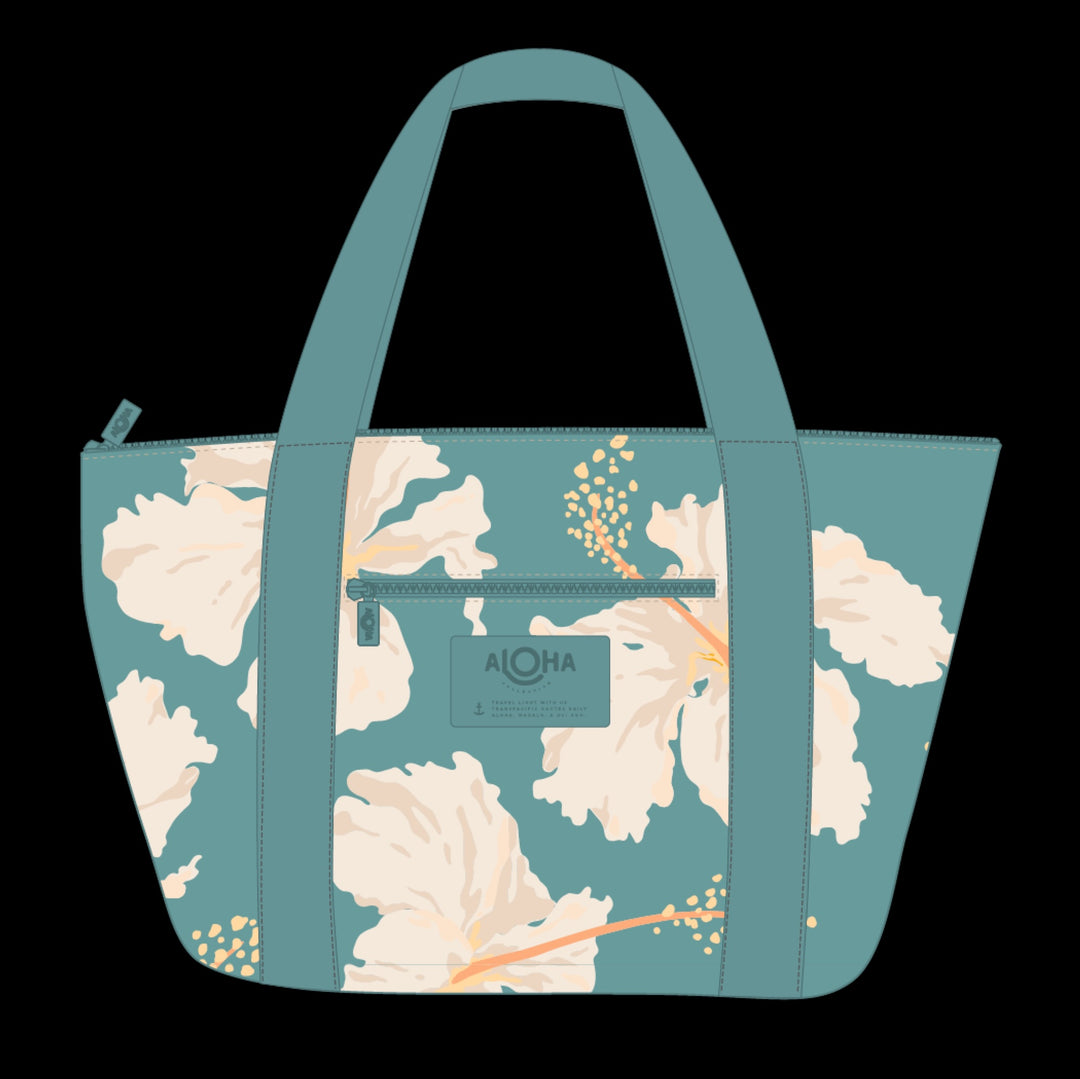 Tahaa Nylon Zipper Tote - Tide