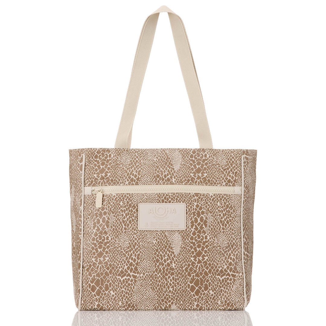 Python Go-To Tote - Cocoa/Sandstone