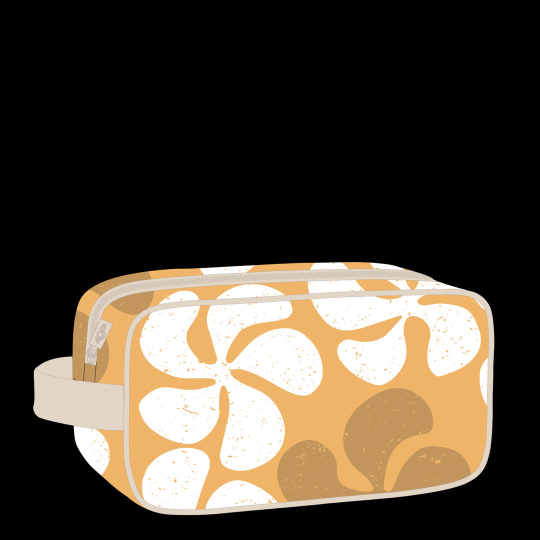 Funky Plumeria Dopp Kit - Honey