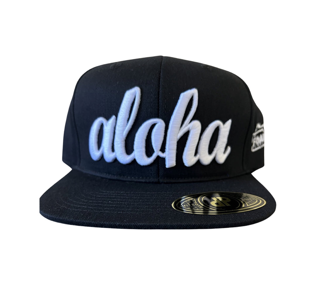 Foam Co Aloha Swoosh Black/White SnapBack Hat