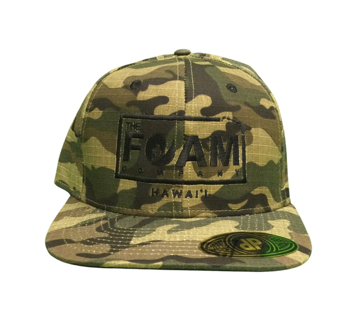 Foam Co Hat- Box with Islands Logo Camo Prints