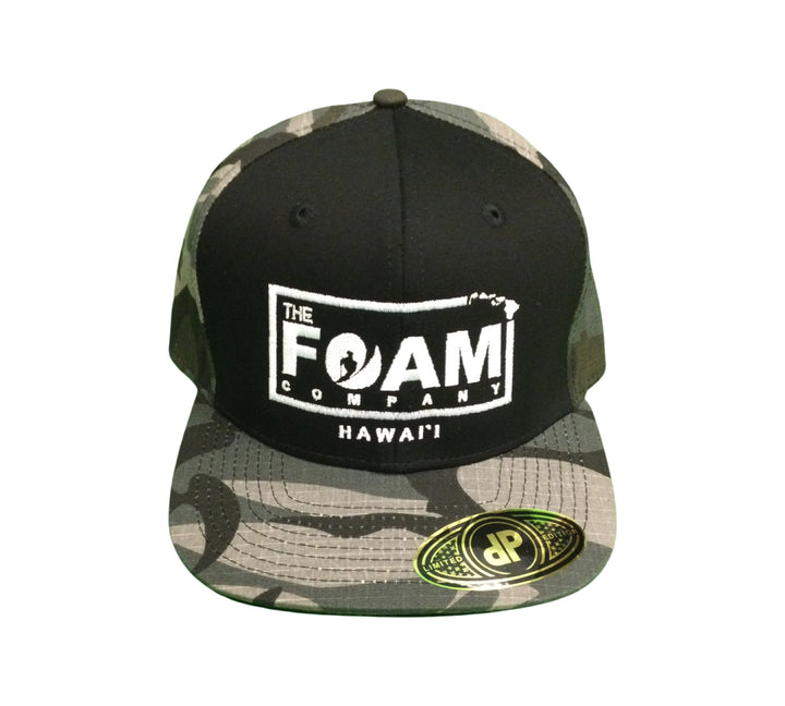 Foam Co Hat- Box with Islands Logo Camo Prints