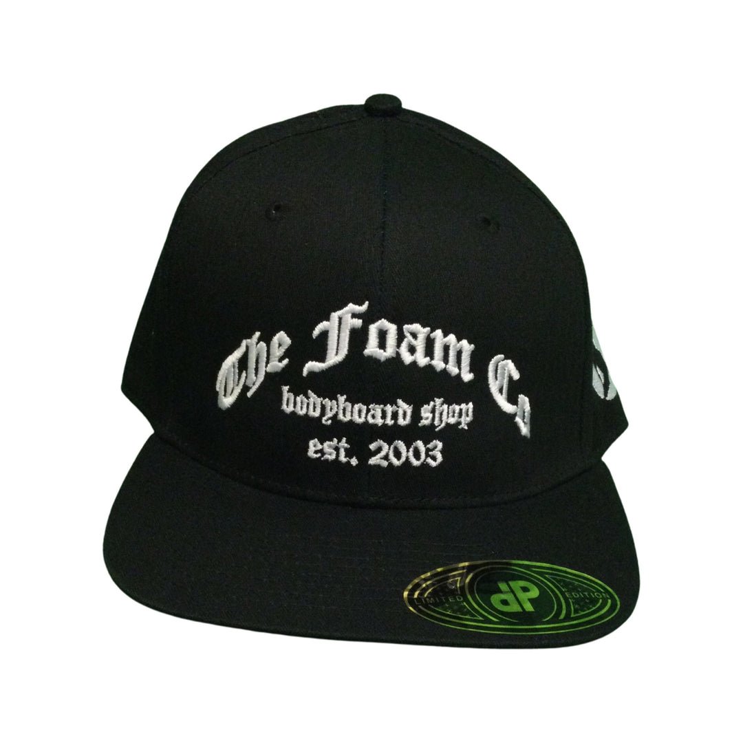 Foam Co Hat-Old English :Solid Black