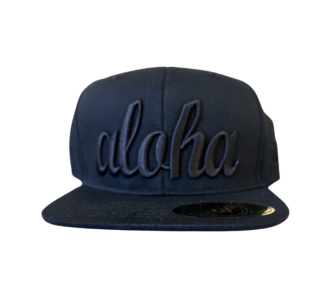 Foam Co Aloha Swoosh Black/Black SnapBack Hat