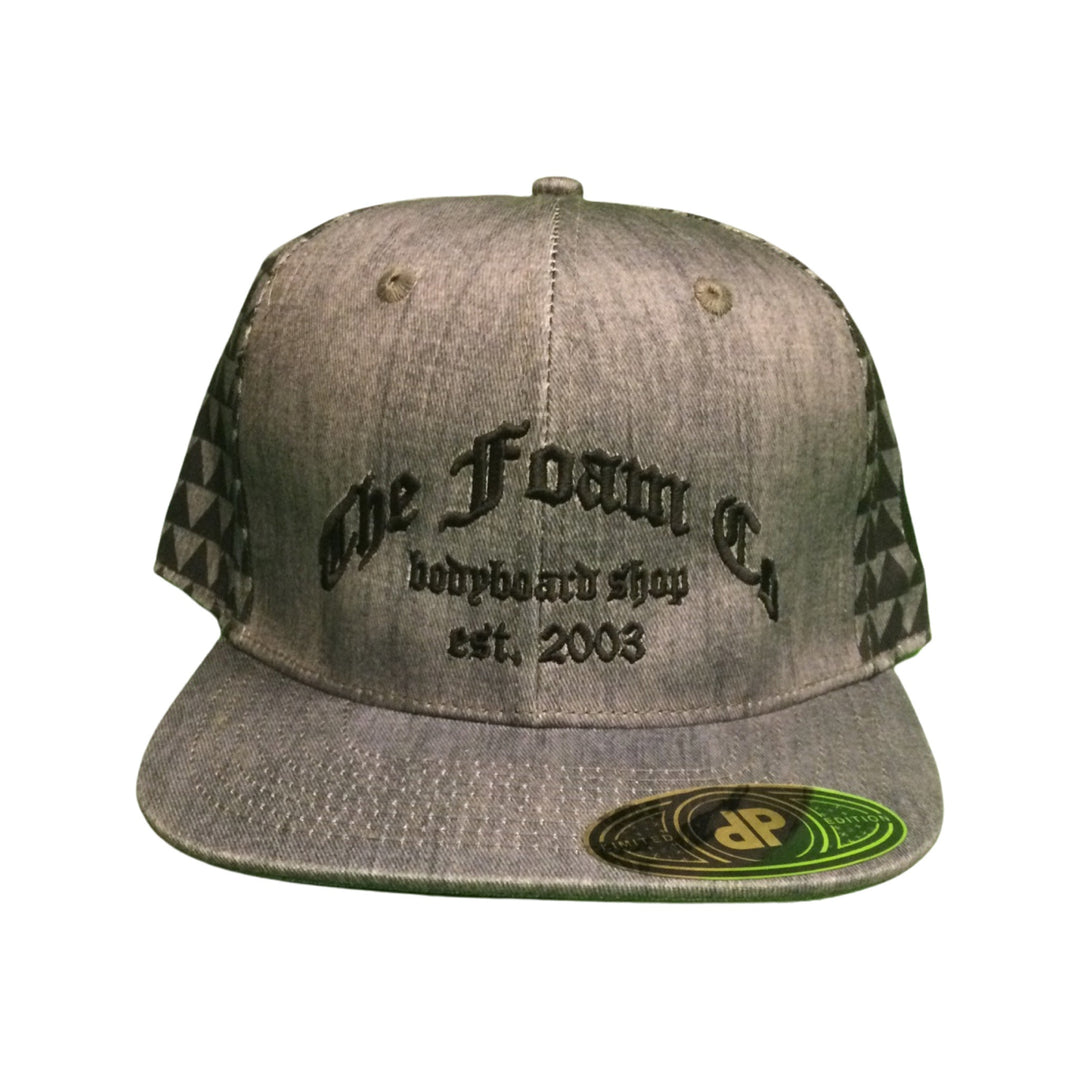 Foam Co Hat-Old English : Grey Denim/Black Triangles