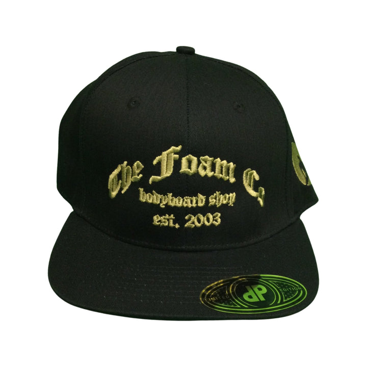Foam Co Hat-Old English :Solid Black