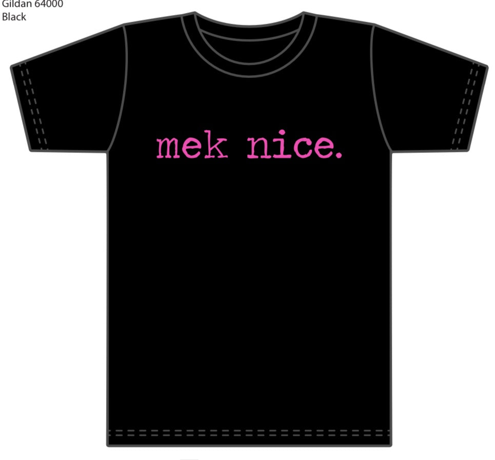 Foam Co Mek Nice Men's T-Shirts: Black/ Fluorescent Pink