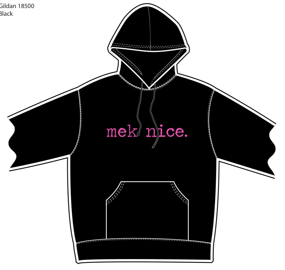 Foam Co Mek Nice Pullover Hoody: Black/ Fluorescent Pink