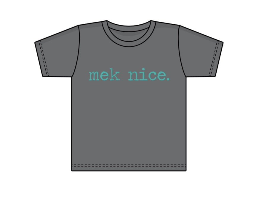 Foam Co Toddler:  Mek Nice Charcoal with Teal Blue Ink