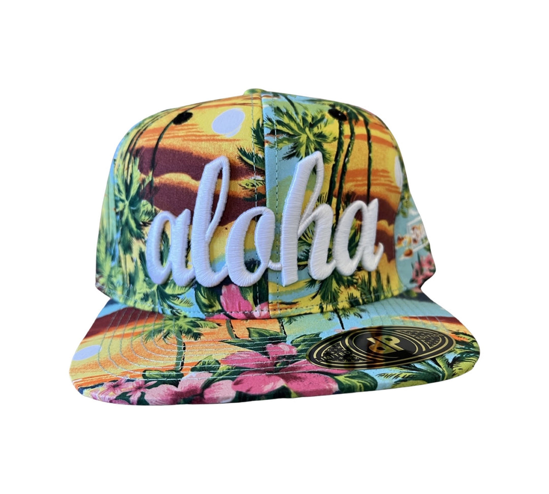 Foam Co Aloha Swoosh Tropical Sunset SnapBack Hat