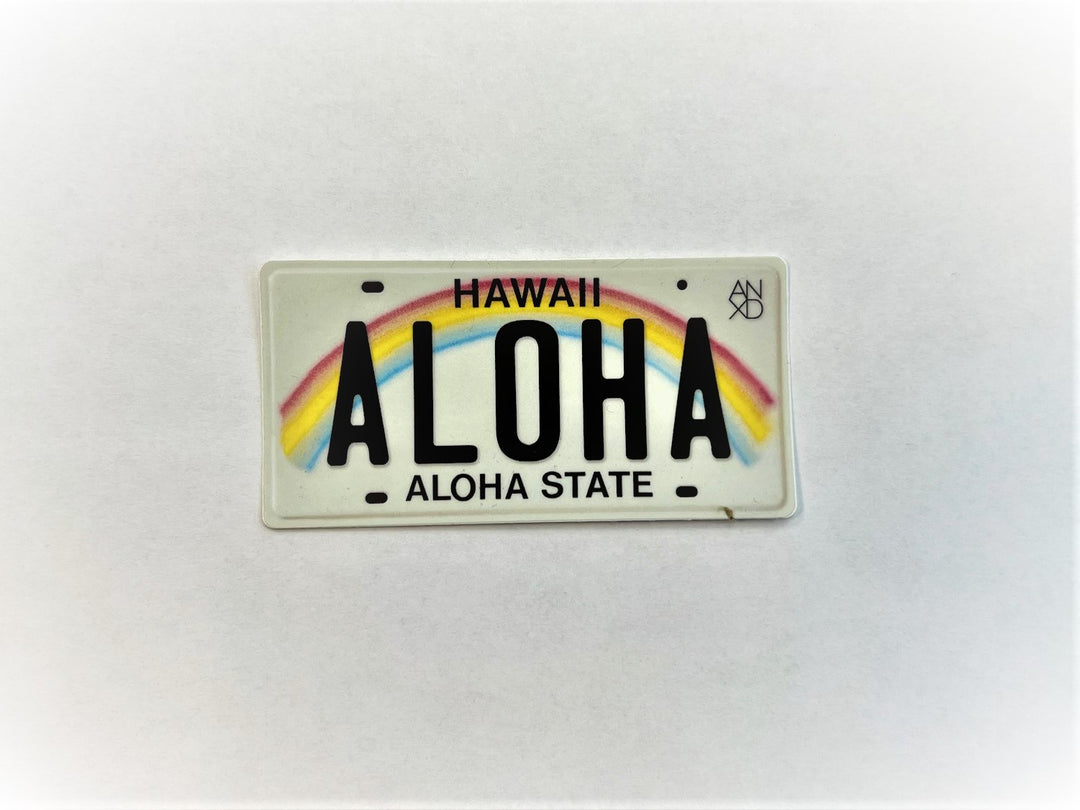 Anxd Hawaii Aloha License Plate Sticker