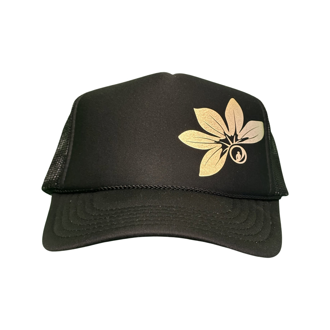 Foam co Naupaka Trucker Hat Black/Gold