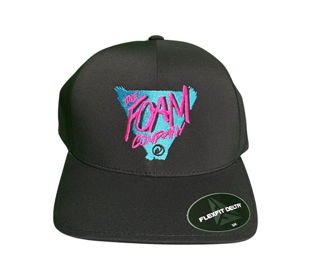 Foam Co - Delta Logo: Flexfit, Solid Black Hat