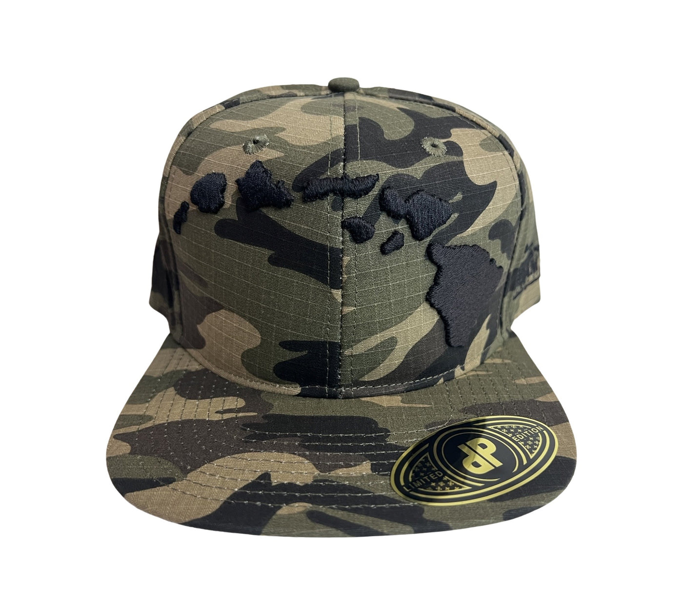 Foam co Hat- Hawaiian Islands: Soild Camo, Black Islands – The Foam Co.