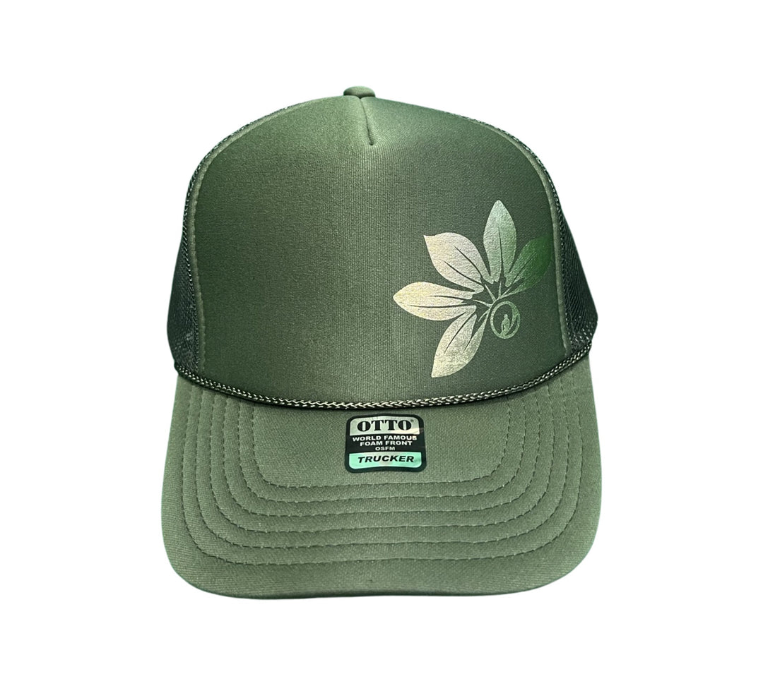 Foam Co Naupaka Trucker Hat Olive/Gold